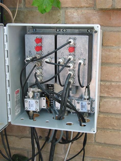 outdoor junction box for ham radio coax cable|running coax through exterior wall.